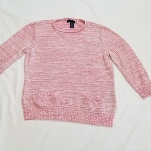 Chaps Mottled Pink Casual Sweater